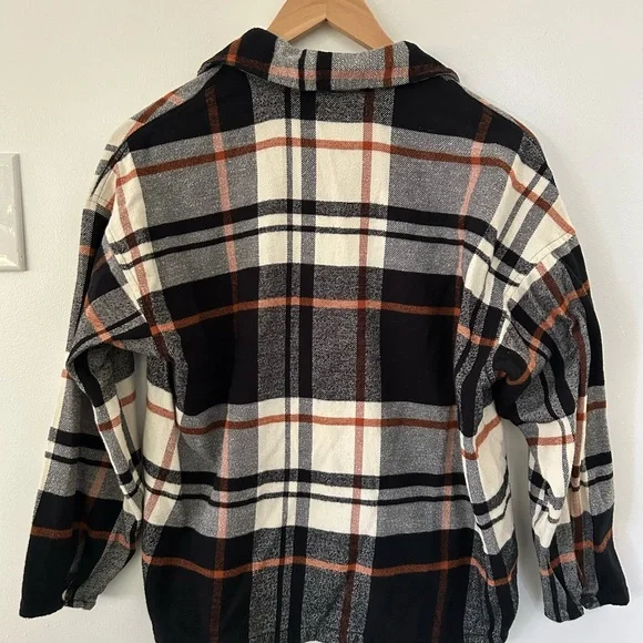 Madewell Checkered Shirt in Black, White, and Brown - Picture 2 of 5